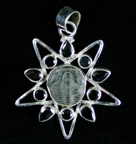 Sterling Silver Elrathia Trilobite Pendant #7046